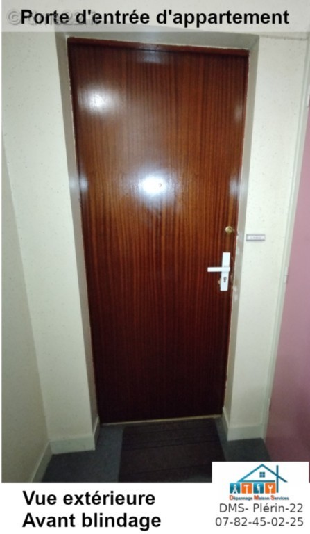 Mise en place Blindage porte