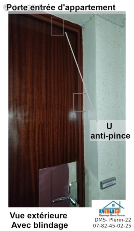 Mise en place Blindage porte